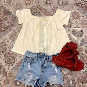 hope horizon cream boho top